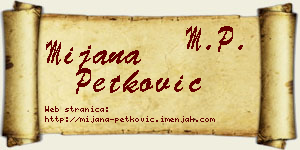 Mijana Petković vizit kartica
